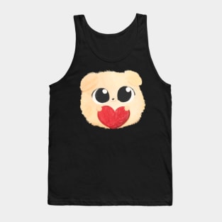 Fluffy puppy with heart Tank Top